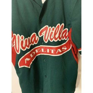 Viva Villa Adelitas Batboy Baseball-shirt Jersey Green Red‎ IBB Mens Sz L